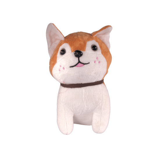 Dog Plush – 3 Colour Mix (Pink, Grey & Orange)