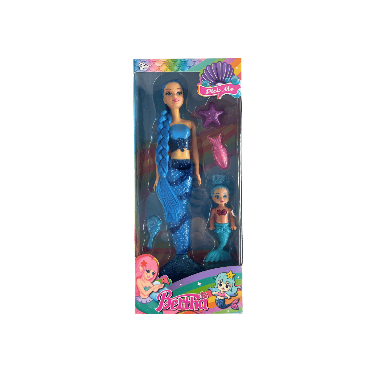 Mermaid Sisters – 3 Colour Mix (Pink, Green, Blue)