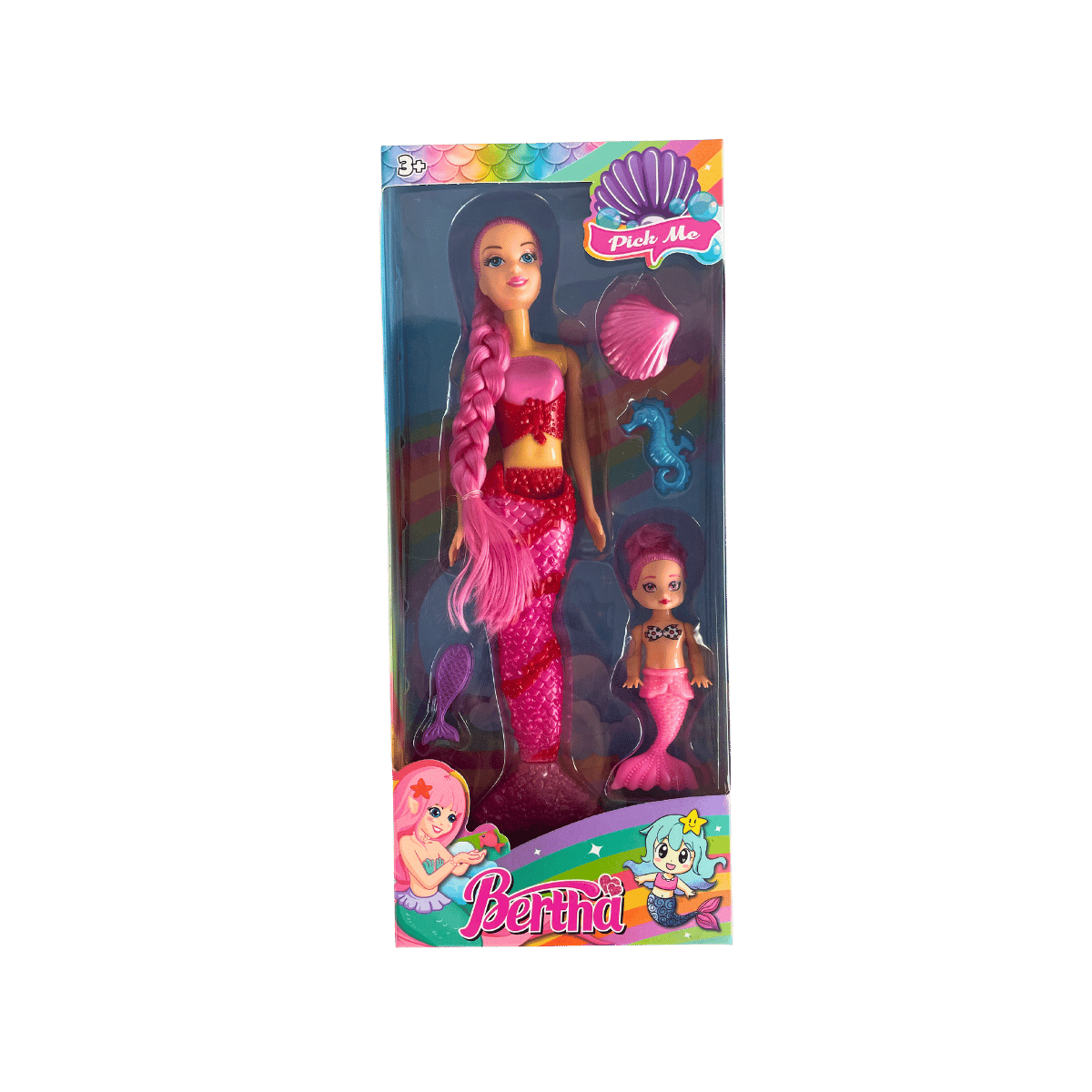 Mermaid Sisters – 3 Colour Mix (Pink, Green, Blue)