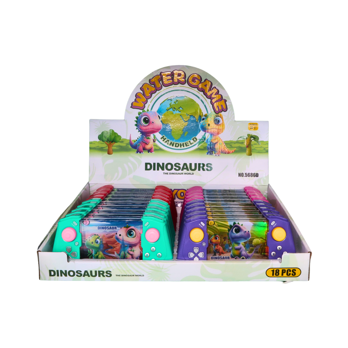 Dinosaurs Handheld Water Game – 4 Designs Mix