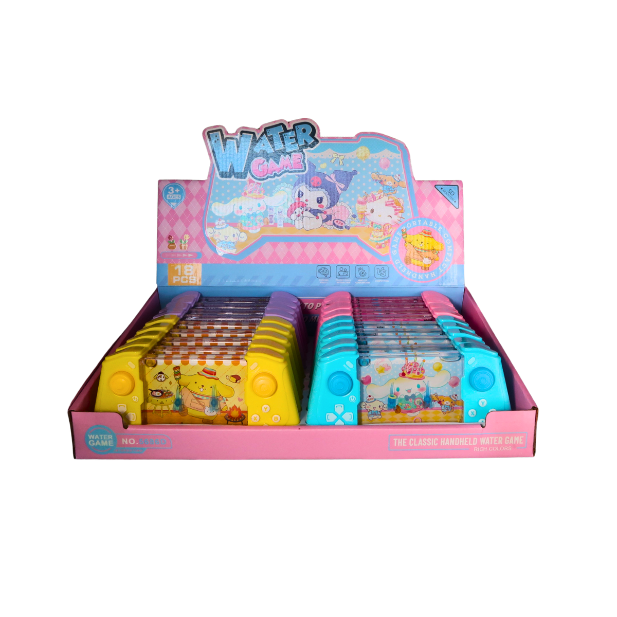 Kawaii Handheld Water Game – 4 Designs Mix