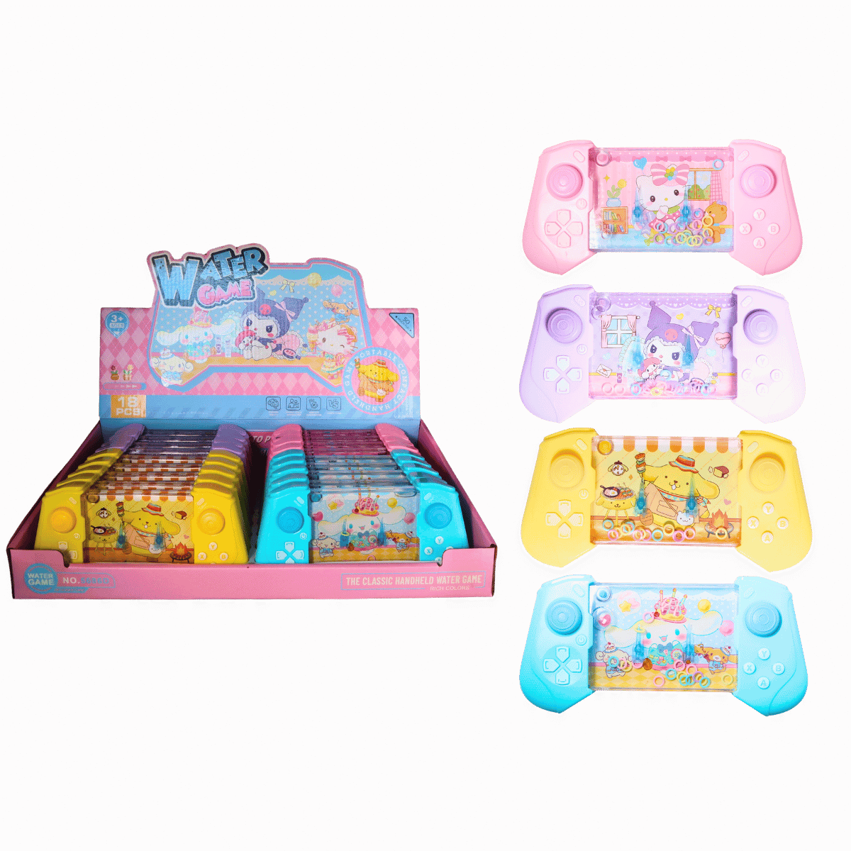 Kawaii Handheld Water Game – 4 Designs Mix