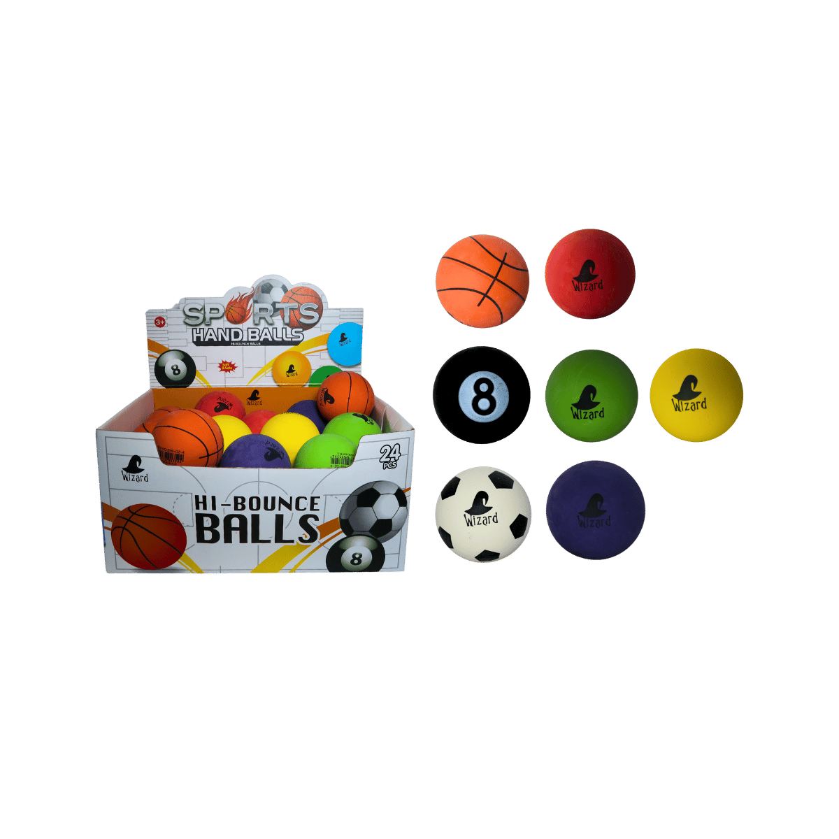 6cm High Bouncing Ball – 7 Designs CDU