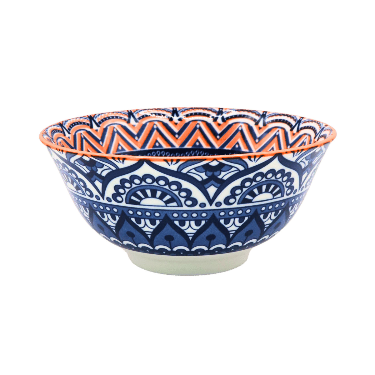 Ceramic Bowl – 15.5cm Diameter, 4 Design Mix (Moroccan Design)