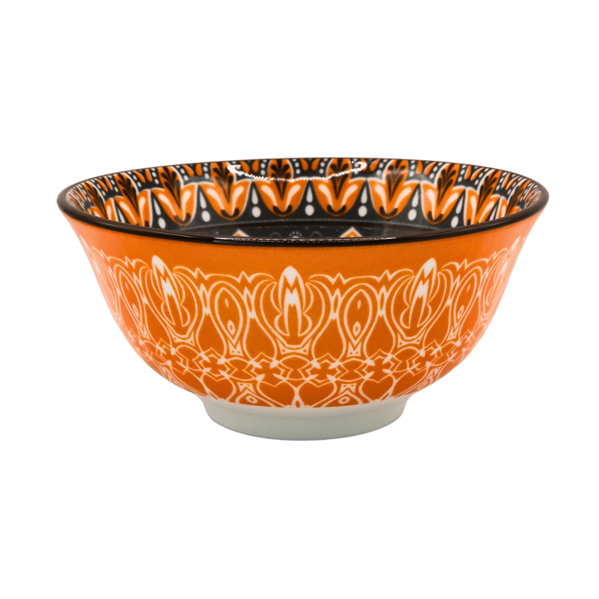 Ceramic Bowl – 15.5cm Diameter, 4 Design Mix (Moroccan Design)