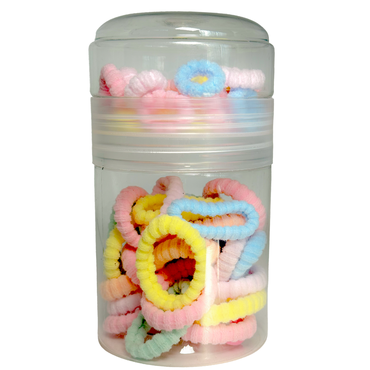 Rubber Bands – 60pcs Tub (Lid & Container Storage)