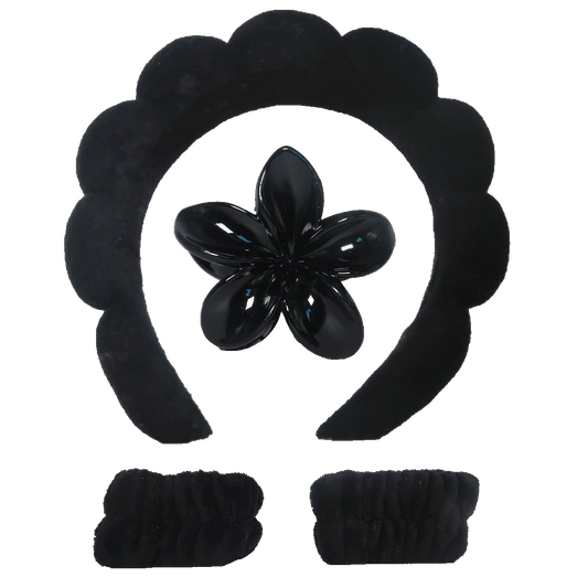 Frangipani Hair Clasp Clip Set (4pcs) – 8 Colour Mix
