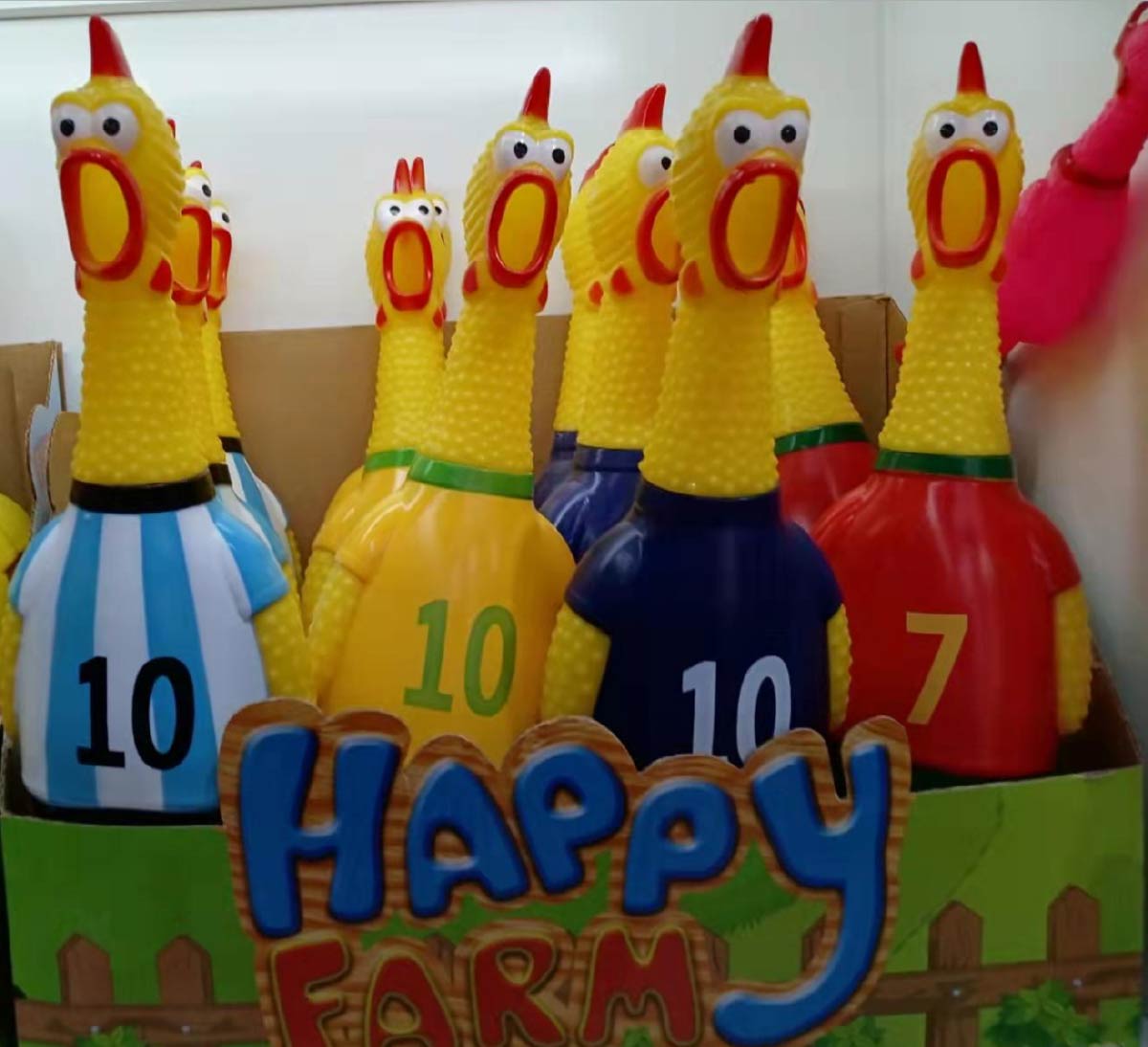 Happy Farm Squeaky Toy – 4 Types Mix