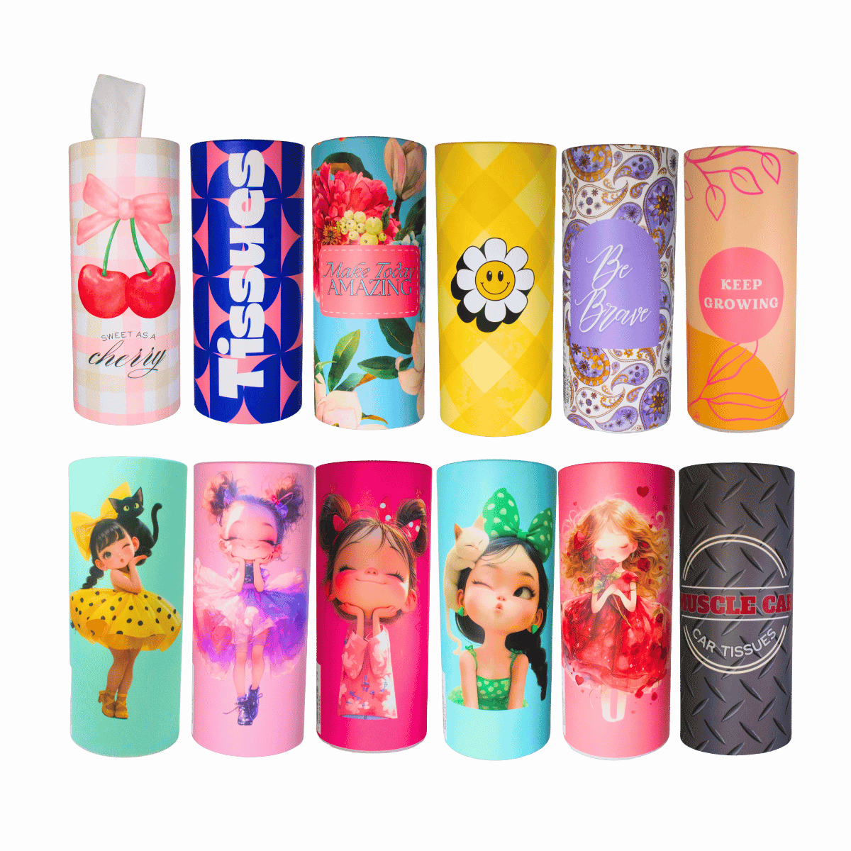 Car Tissue Box - 12 Design Mix
