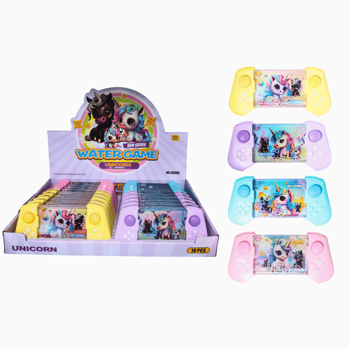 Unicorn Handheld Water Game – 4 Designs Mix