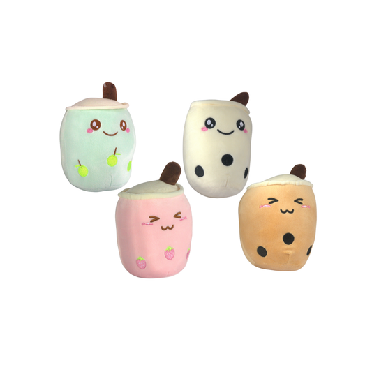Milk Tea Plush – 4 Colour Mix (Green, Pink, White & Brown)