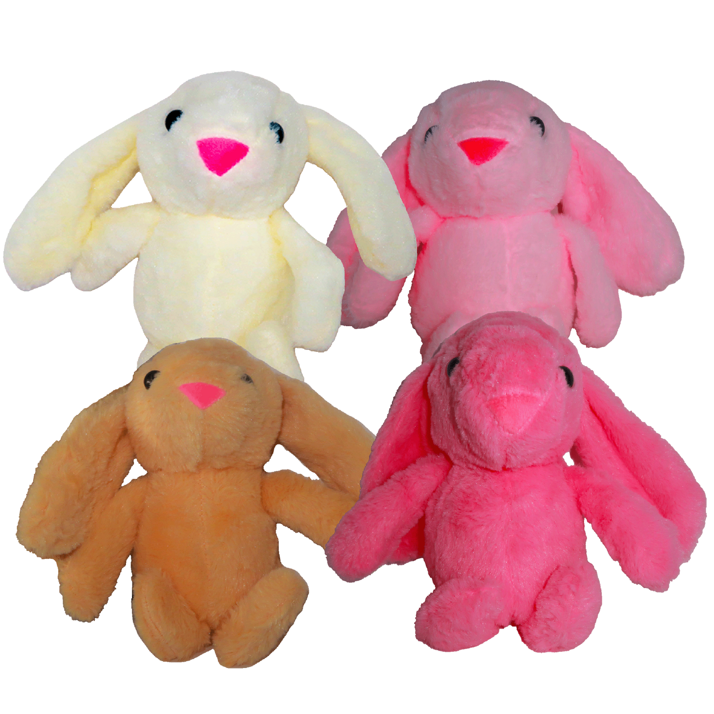 23cm Rabbit Plush – 4 Colour Mix