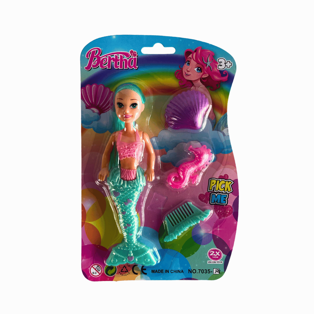 Mermaid Dolls – 3 Colour Mix (Pink, Green, Blue)