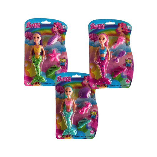 Mermaid Dolls – 3 Colour Mix (Pink, Green, Blue)