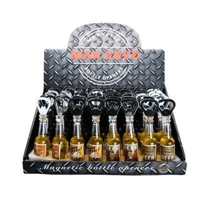 Man Cave Design Bottle Openers - 20 Designs Mix