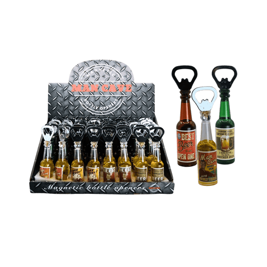 Man Cave Design Bottle Openers - 20 Designs Mix