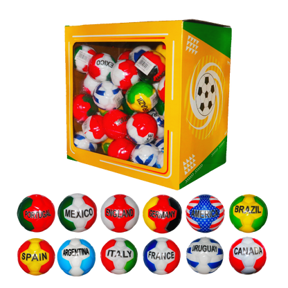 6.3cm Bounce Ball – 12 Country Mix