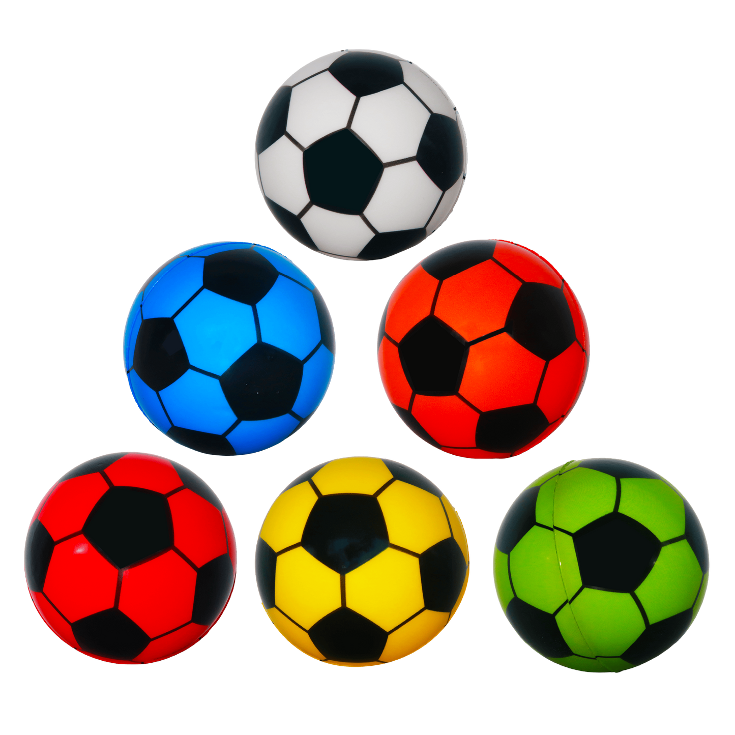 7.6cm Bounce Ball – 6 Colour Mix (Soccer Ball Design)