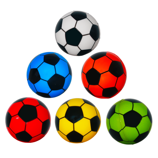 7.6cm Bounce Ball – 6 Colour Mix (Soccer Ball Design)