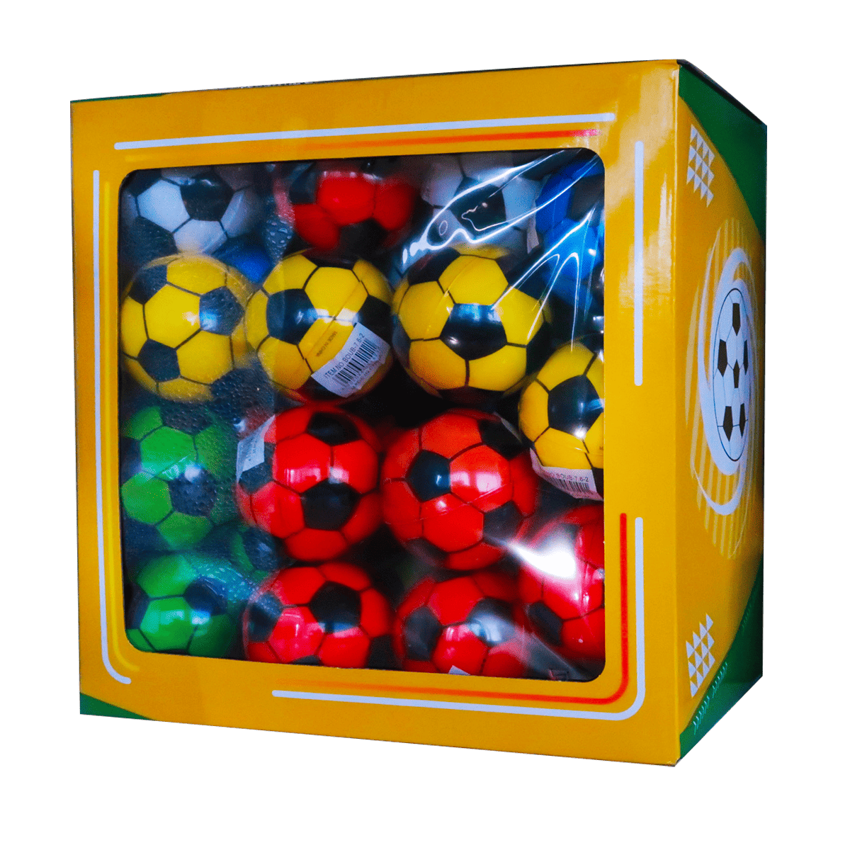 7.6cm Bounce Ball – 6 Colour Mix (Soccer Ball Design)