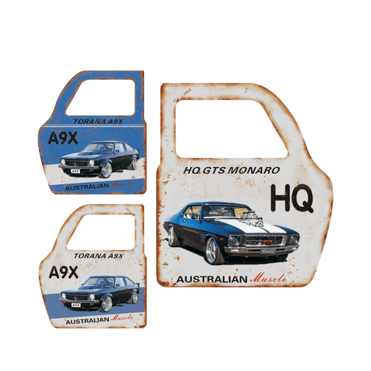 Car Door Shaped Metal Plate – Man Cave Decor