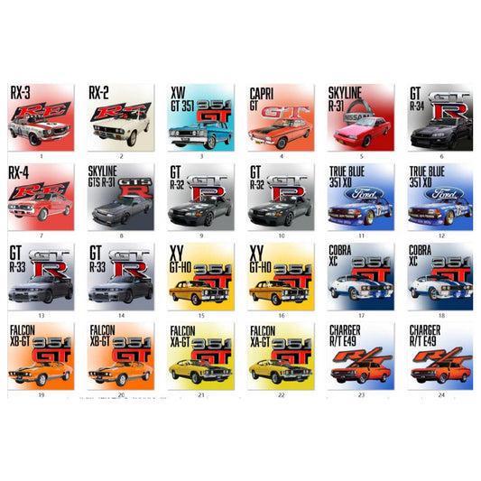 Cars Cushions 43 x 43cm – 24 Design Mix (Group A)