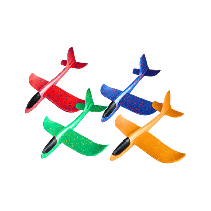 Foam Planes – 4 Colour Mix (Red, Blue, Orange, Green)