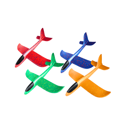 Foam Planes – 4 Colour Mix (Red, Blue, Orange, Green)
