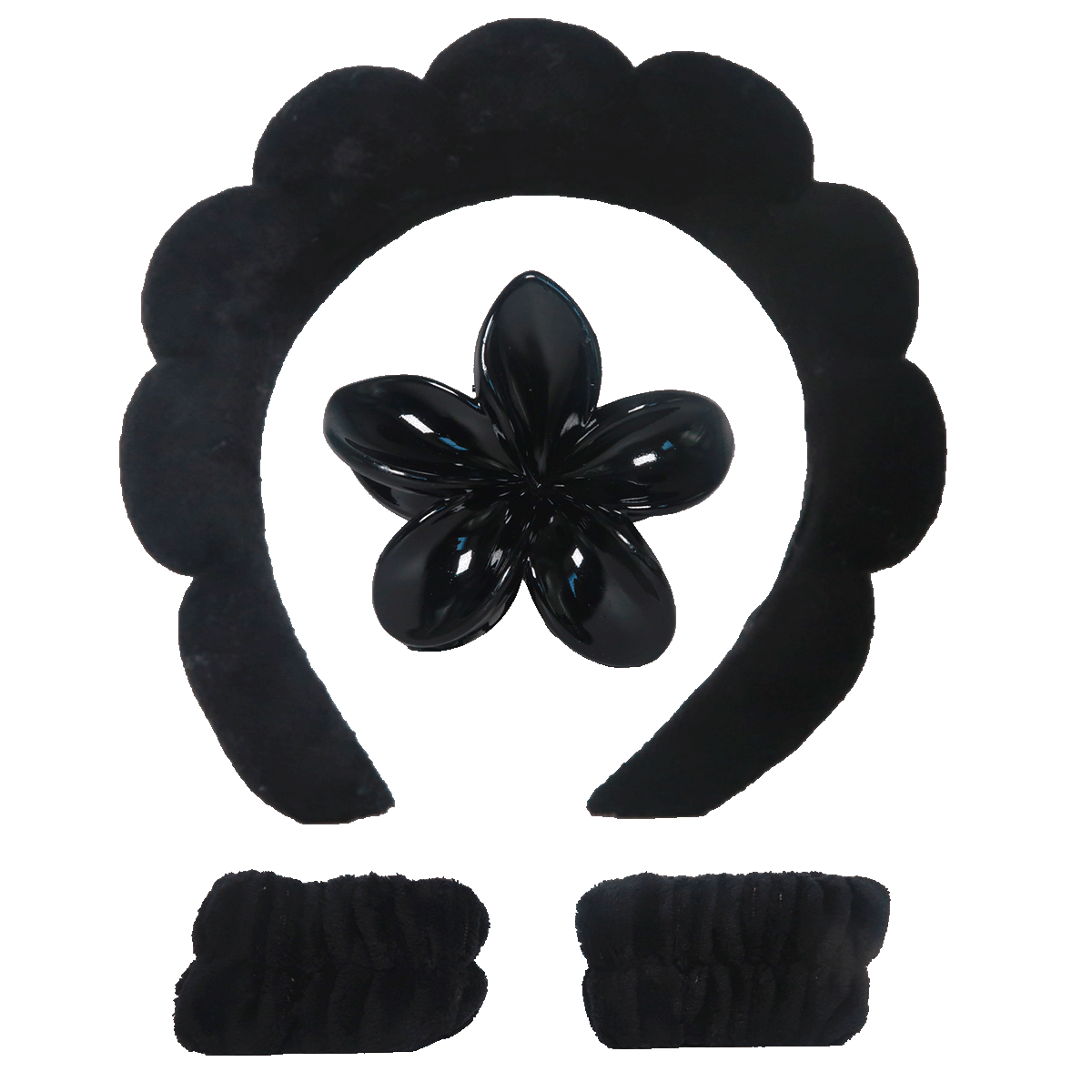Frangipani Hair Clasp Clip Set (4pcs) – 8 Colour Mix