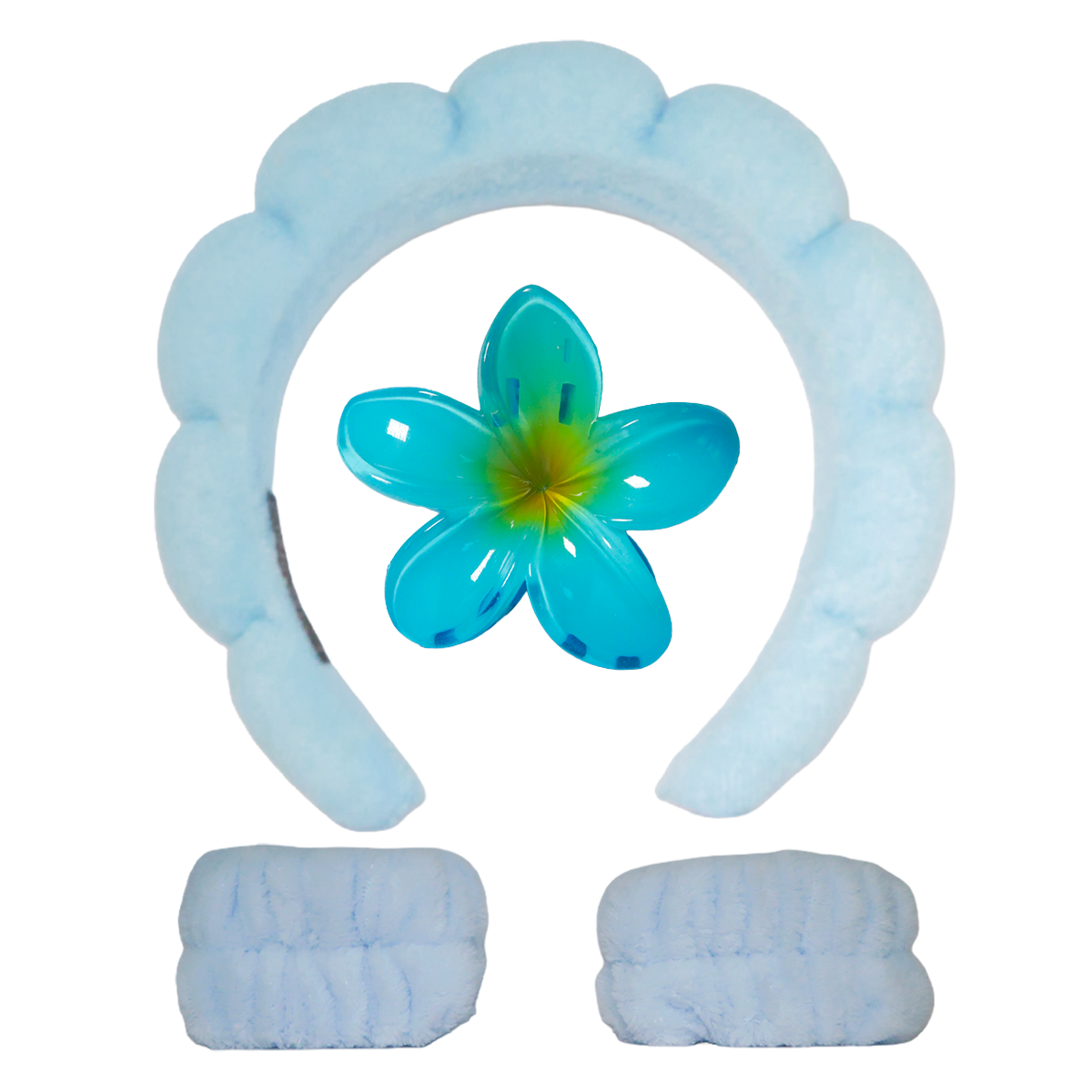 Frangipani Hair Clasp Clip Set (4pcs) – 8 Colour Mix