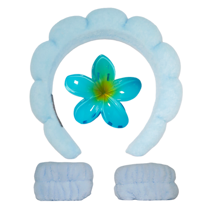 Frangipani Hair Clasp Clip Set (4pcs) – 8 Colour Mix