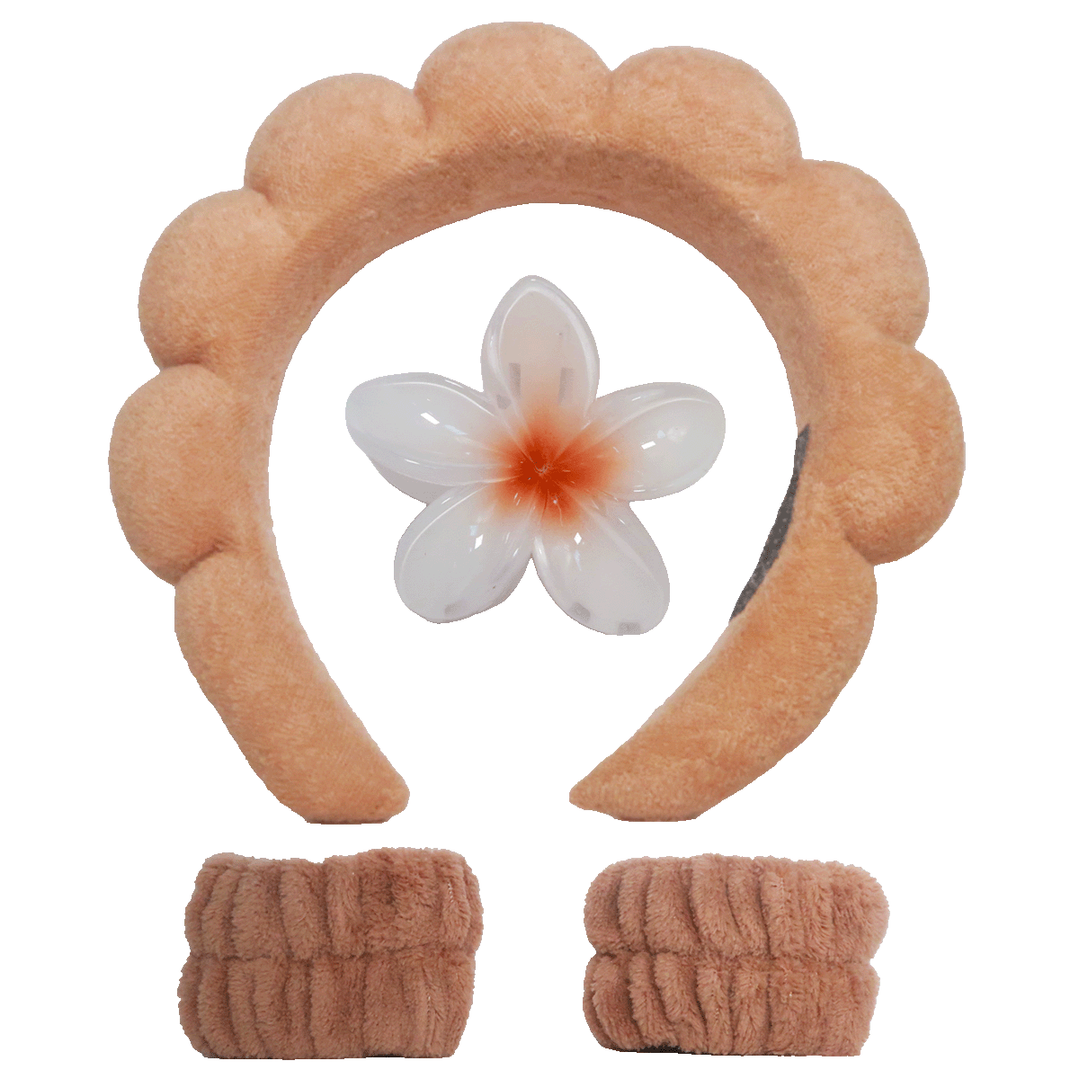 Frangipani Hair Clasp Clip Set (4pcs) – 8 Colour Mix