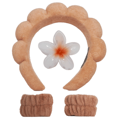 Frangipani Hair Clasp Clip Set (4pcs) – 8 Colour Mix