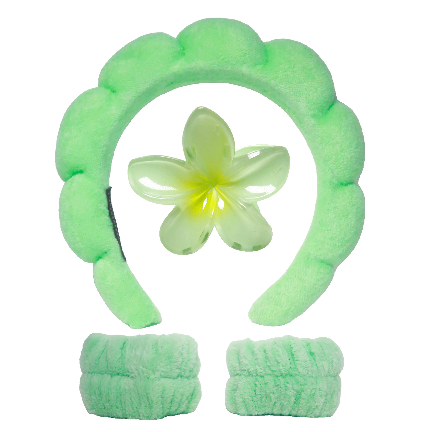 Frangipani Hair Clasp Clip Set (4pcs) – 8 Colour Mix