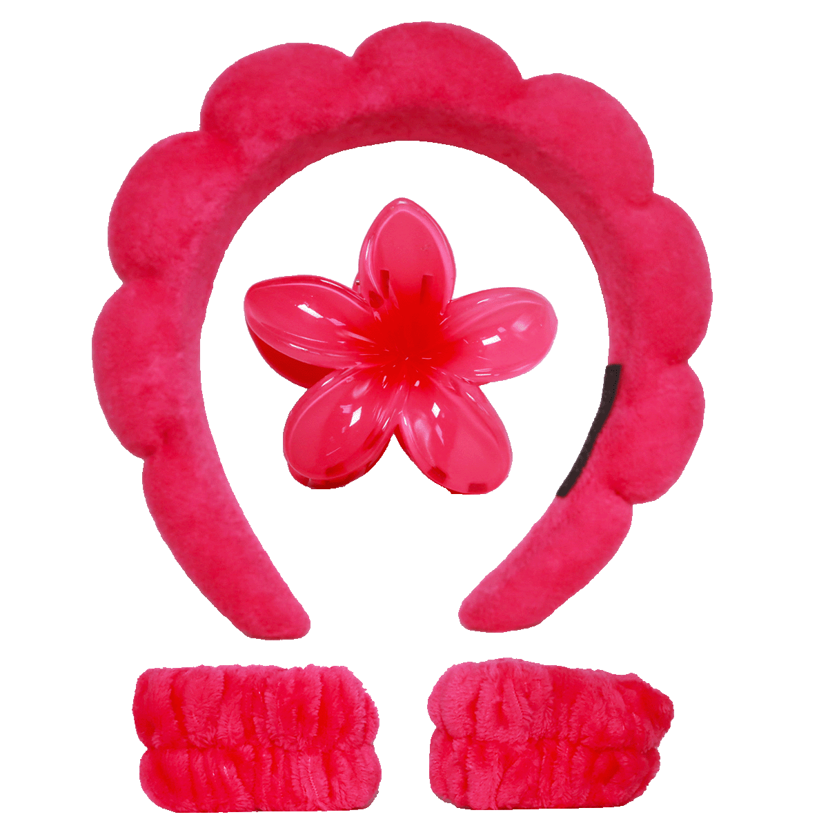 Frangipani Hair Clasp Clip Set (4pcs) – 8 Colour Mix