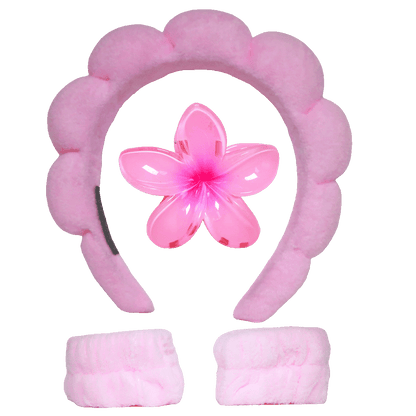 Frangipani Hair Clasp Clip Set (4pcs) – 8 Colour Mix