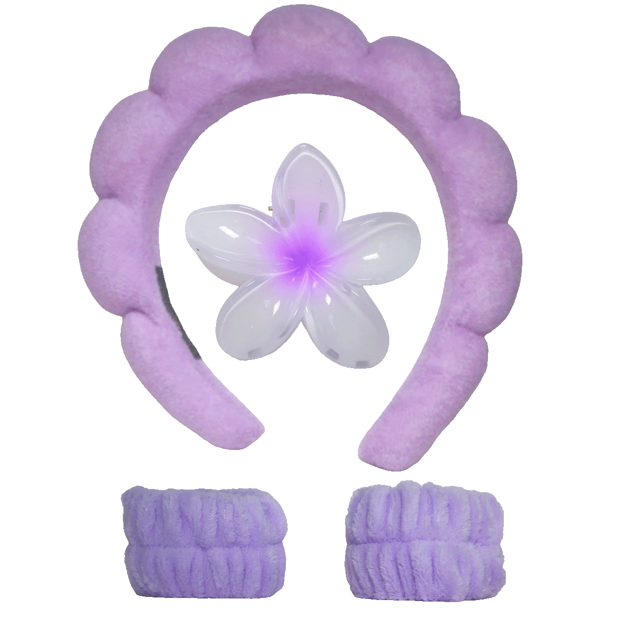 Frangipani Hair Clasp Clip Set (4pcs) – 8 Colour Mix