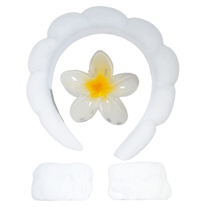 Frangipani Hair Clasp Clip Set (4pcs) – 8 Colour Mix