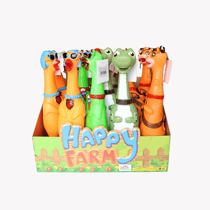 Happy Farm Squeaky Toy – 4 Types Mix