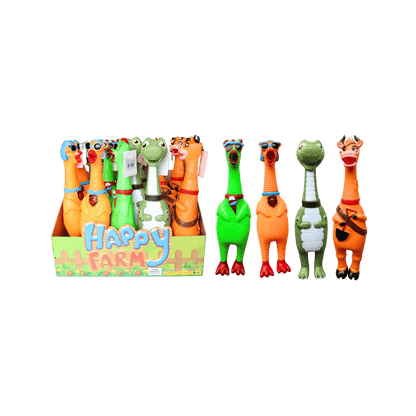 Happy Farm Squeaky Toy – 4 Types Mix