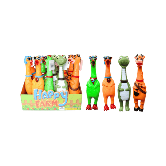 Happy Farm Squeaky Toy – 4 Types Mix