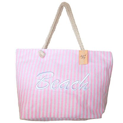 Extra Large Rope Handle Beach Bag 59 x 40 x 18cm – 6 Colour x 6 Design Mix