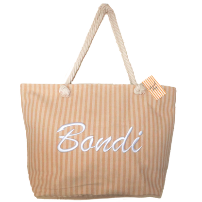 Extra Large Rope Handle Beach Bag 59 x 40 x 18cm – 6 Colour x 6 Design Mix