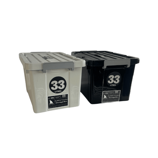 Storage Box 33L – Grey & Black Mix