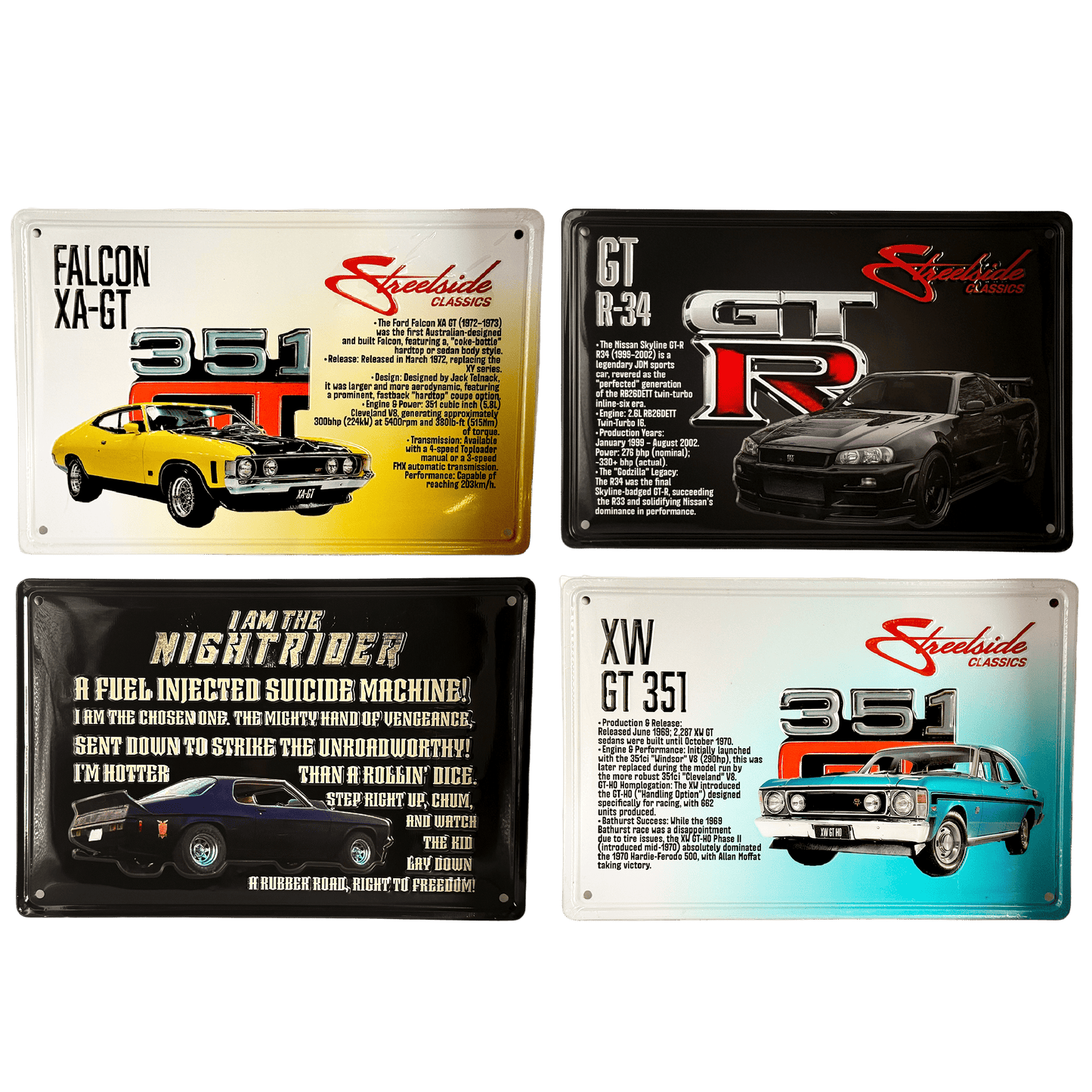 Streetside Classics Man Cave Tin Signs – 20 x 30cm