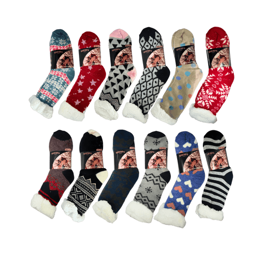 Winter Sherpa Socks - 12 Design Mix