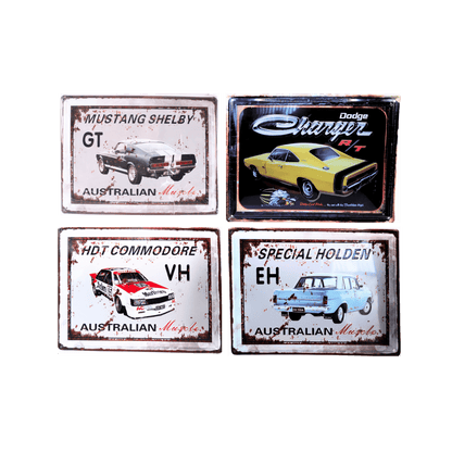 Man Cave Stamped Plates