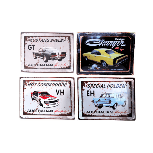 Man Cave Stamped Plates