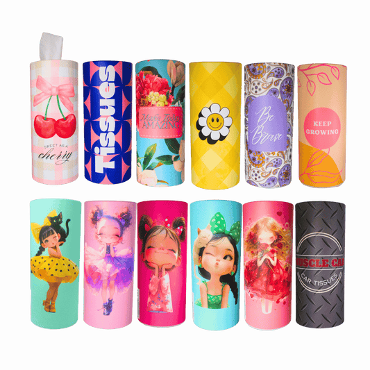 Car Tissue Box - 12 Design Mix